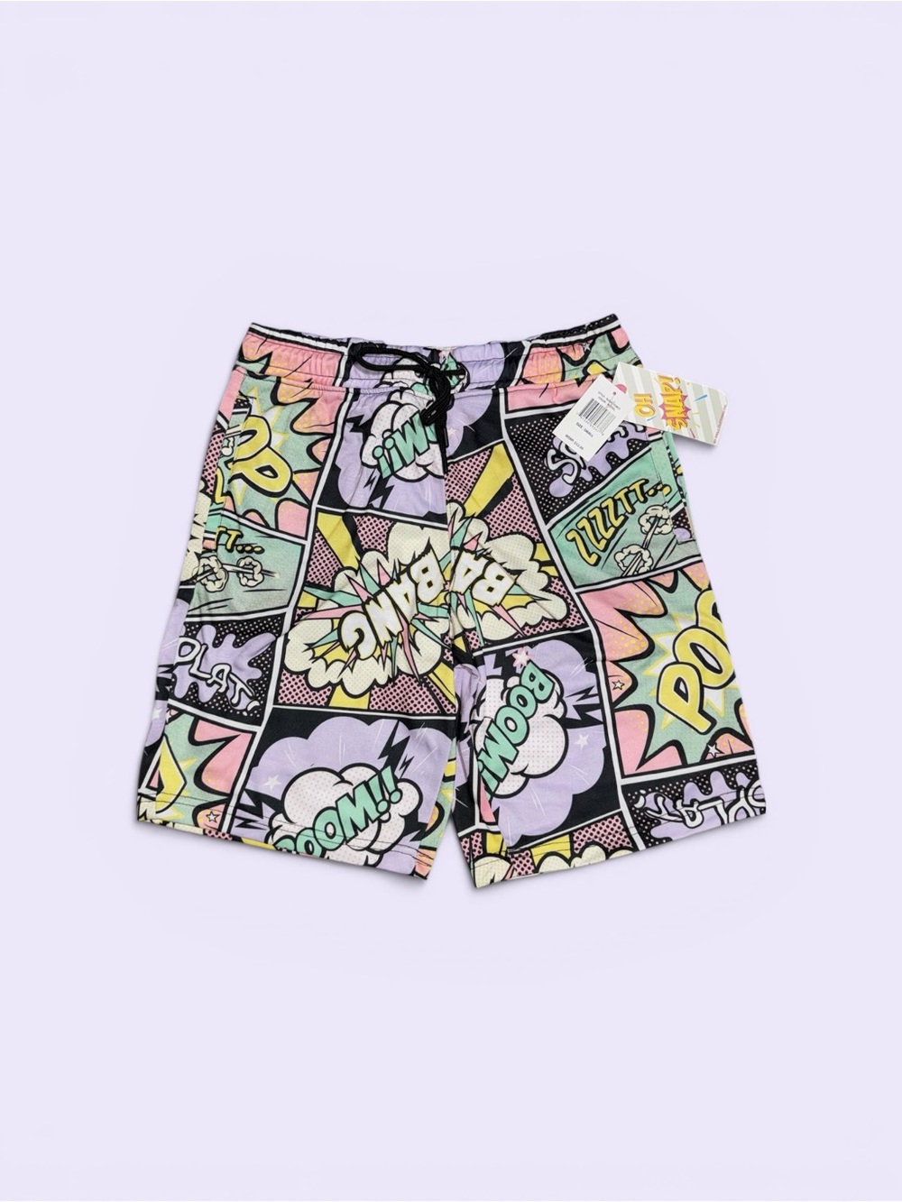 NWT Men's Pastel Comic Print Swim Trunks